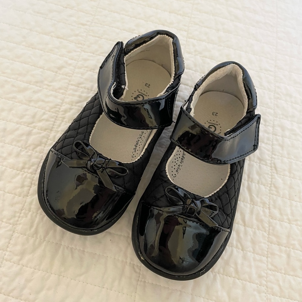 Pediped Patent Leather and Quilted toddler girls Shoes